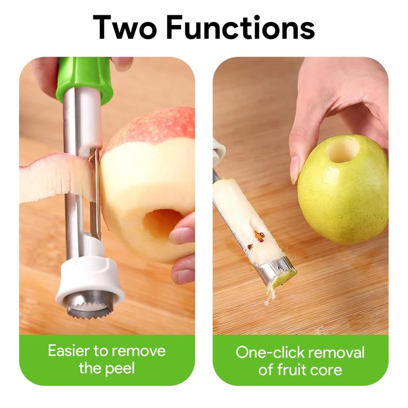 🔥2-in-1 Stainless Steel Fruit Corer & Peeler✨Must-Have Kitchen Gadget