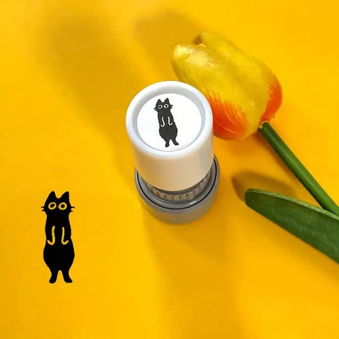 🔥Last Day - 49% OFF 🎁Cat Pattern Stamp, 5 Counts/set Round Self-inking Stamp