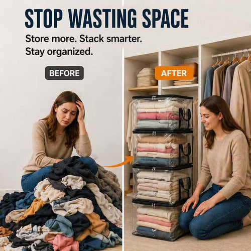 🎁 Mother's Day Sale 49% OFF - Large Heavy-Duty Thick Clear Storage Bag for Clothes, Moving & Storage