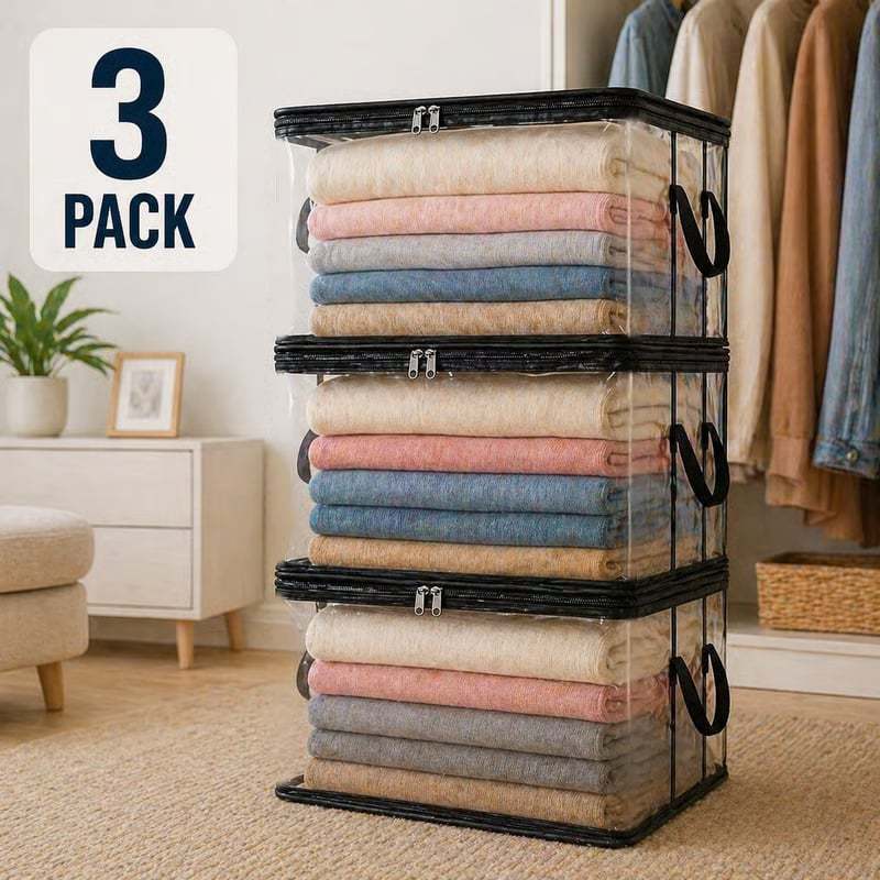 🎁 Mother's Day Sale 49% OFF - Large Heavy-Duty Thick Clear Storage Bag for Clothes, Moving & Storage