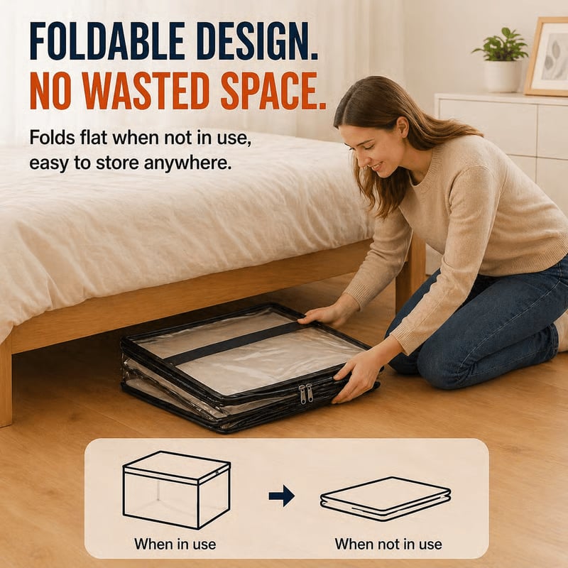 🎁 Mother's Day Sale 49% OFF - Large Heavy-Duty Thick Clear Storage Bag for Clothes, Moving & Storage