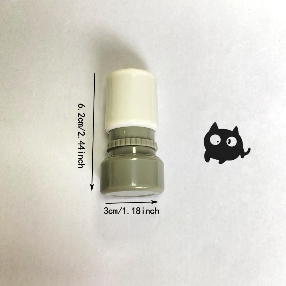 🔥Last Day - 49% OFF 🎁Cat Pattern Stamp, 5 Counts/set Round Self-inking Stamp