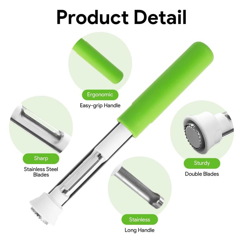 🔥2-in-1 Stainless Steel Fruit Corer & Peeler✨Must-Have Kitchen Gadget